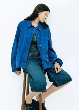 Куртка джинсовая синяя женская zara new