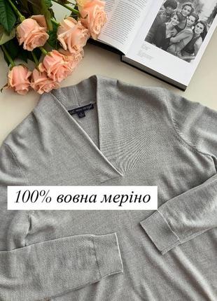 Brooks brothers очень стильный свитер джемпер из шерсти мерино