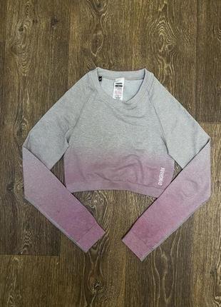 Классная спортивная кофта кроп топ gymshark