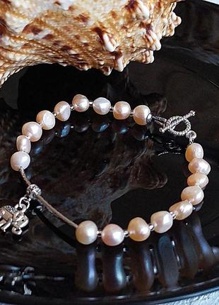 Браслет из натурального жемчуга