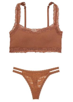 Комплект белья victoria’s secret топ бралет набор виктория сикрет