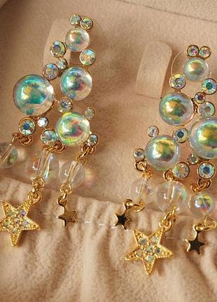 Воздушные 🌟 серьги в стиле kirks folly мыльные пузыри, воздушные шары нежно переливаются,...