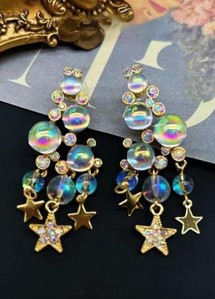 Воздушные 🌟 серьги в стиле kirks folly мыльные пузыри, воздушные шары нежно переливаются,...