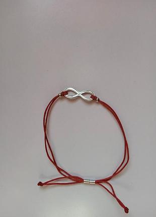 Браслет нить, серебро