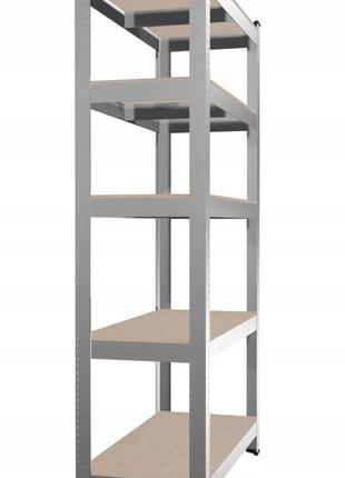 Стелаж металевий сірий 180х90х30 5 полиць