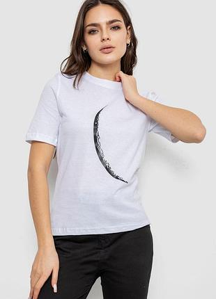 Футболка женская с принтом цвет белый
