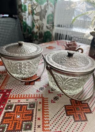 Сахарница стеклянная
