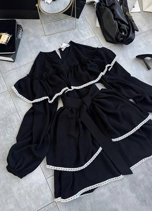 Трендовые в этом сезоне платья с кружевом🔥5 фото