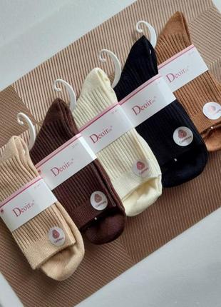 Набор 5 пар носка женские кашемировые зимние в рубчик "deoiros" 36-41р тонкие теплые женские носки