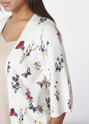 Dorothy perkins кимоно накидка в принт цветов и бабочек новое кардиган