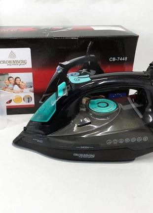 Утюг crownberg cb-7448 2200вт паровой утюг для одежды, хороший утюг, паровой утюг-очиститель