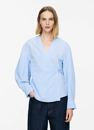 Бавовняна блузка на запах arket 1266865 - 003