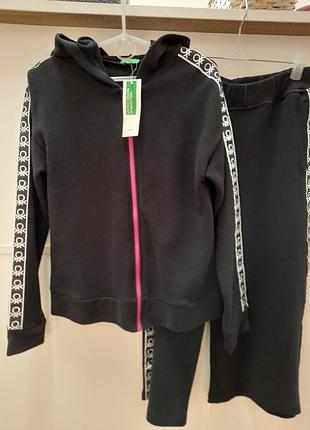 Спортивний костюм зіп худі та кюлоти benetton