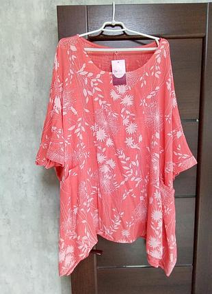 Брендовая новая красивая блуза-туника р.26-28 нюанс!