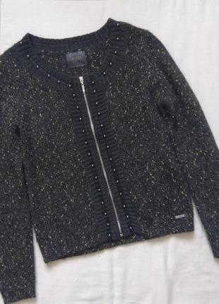 Джемпер кофта кардиган на замке женская,в составе шерсть guess xs,s