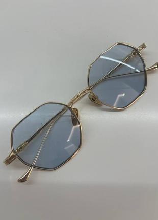 Очки chrome hearts evaculation голубые 48021