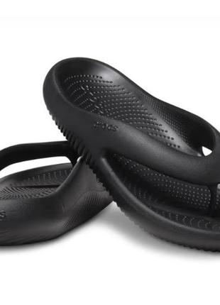 Вьетнамки crocs mellow flip black (черные)