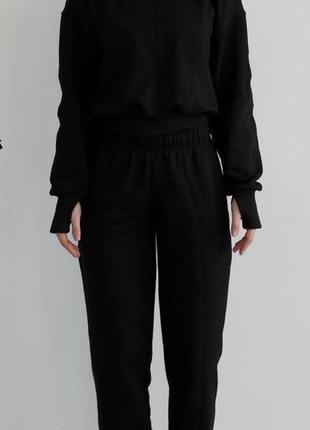 Чорний костюм на флісі