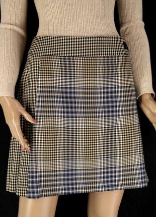 Брендова спідниця зі складками "peacocks" у клітинку. розмір uk16/eur44. 2