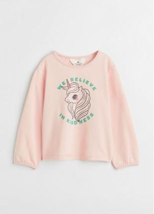 Свитшот розовый пони единорог h&amp;m на девочку 3-4 года рост 98-104см