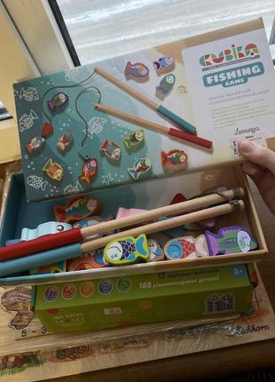 Дитяча рибалка рибалка деревʼяна