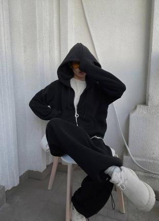 Спортивный костюм, худи + брюки из трехнитки на флисе | 1585