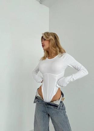 Крутые базовые боди с имитацией корсета😍