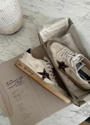 Кеди golden goose шкіра з леопардовою зіркою