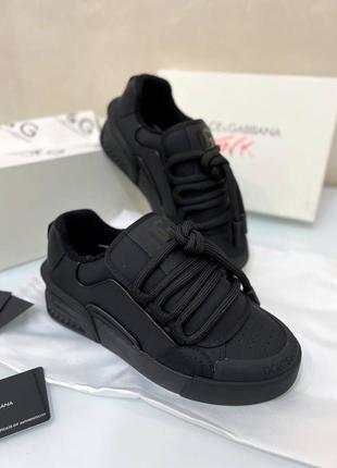 Женские кроссовки кеды dolce gabbana, черные