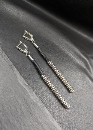 Серьги змейки. серьги из цепей