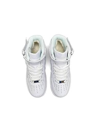 Nike air force 1 high fur all white 2