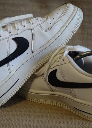 Культовые белые кожаные кроссовки nike air force 1 38 р. ( 24,5 см.)