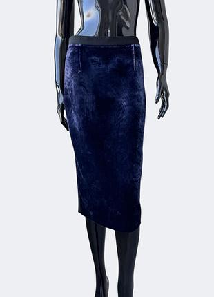 Бархотна велюрова міді спідниця roland mouret бархатная велюровая миди юбка шелк вискоза люкс бренд