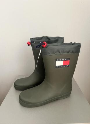 Новые детские резиновые сапоги ризяки 33/34р tommy hilfiger оригинал