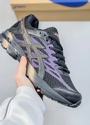 Кросівки асікс гель чорні asics gel-flux 4 black/orange