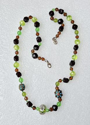 Бусы муранское стекло ожерелье мурлычно коллекционное