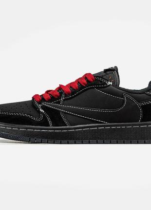 Мужские кроссовки nike air jordan 1 low x travis scott v / smb