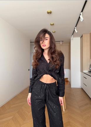 Фланелевая пижама victoria’s secret черная