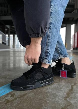 Женские кроссовки nike air jordan retro 4 black v / smb