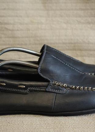 Благородные комфортные черные кожаные мокасины  clarks англия 10 g  ( 29,5 см.)