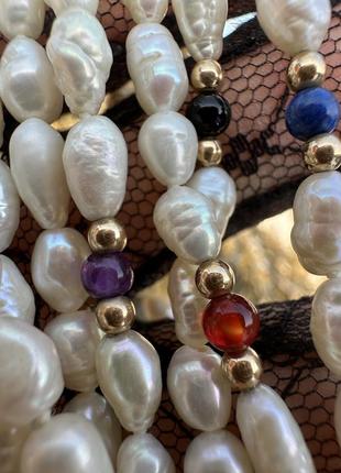 2 колье:золото,перлы, дорогоценные камни!