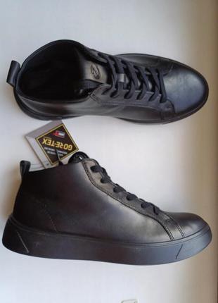 Кеды высокие демисезонные ecco street tray 50470401001 zm5602 gore-tex размеры 40,45 оригинал
