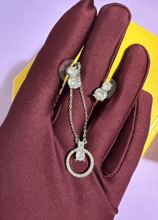Кулон и серьги swarovski