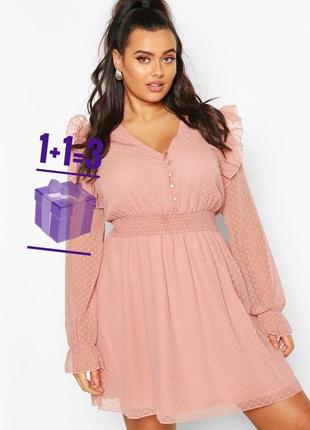 Новое! платье в горошек boohoo 24 батал