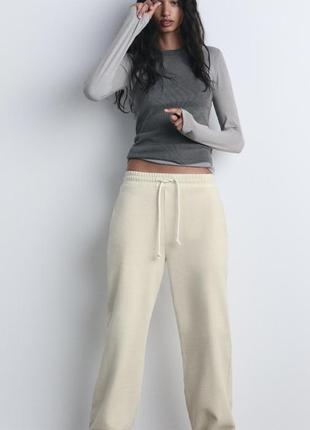 Джоггеры молочные - zara - l