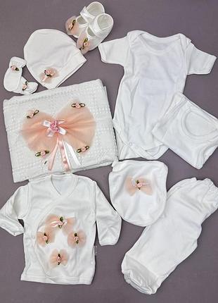 Комплект для девочки на крестообразие набор на крестине для девочки