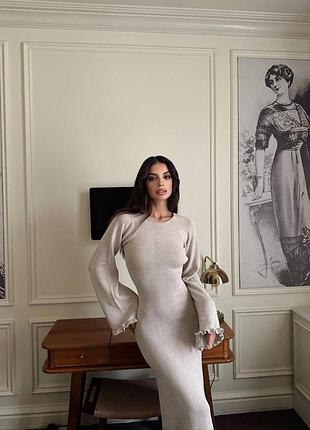 Платье макси длинное с открытой спиной