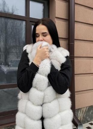 Шикарный жилет из натурального финского песца