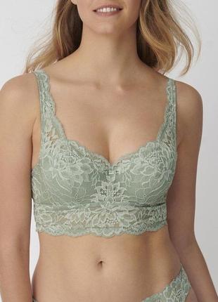 Зелений мереживний бюстгальтер бралет triumph amourette charm pure