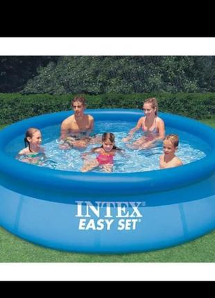 Надувний безкаркасний круглий басейн intex 28132 (366-76 см, 5621 л ...